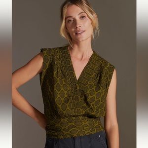 Anthropologie V neck wrap top